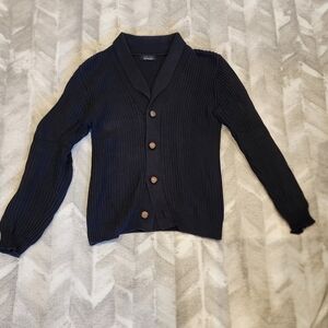 Zara navy knit Grandpa cardigan sz M